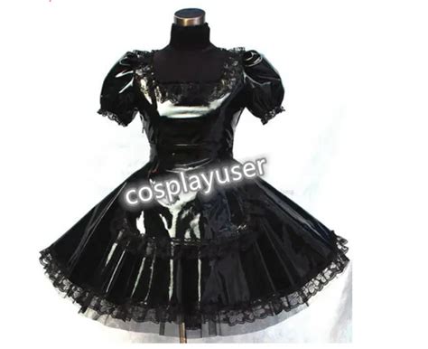 lockable sissy maid pvc vinyl dress uniform cosplay costume tailor made 65 20 picclick
