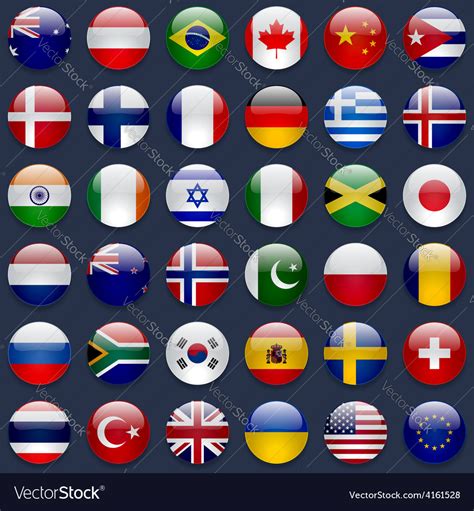 World Flags Icon Set Royalty Free Vector Image