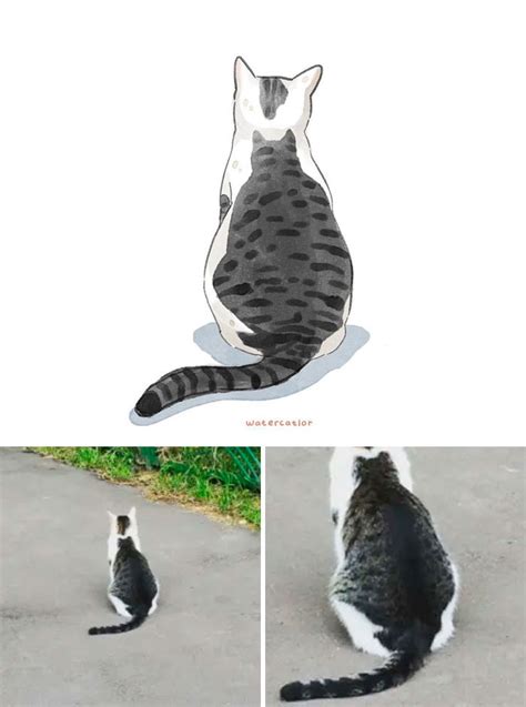 11 Gambar Lukisan Kucing Yang Comel Dan Menarik