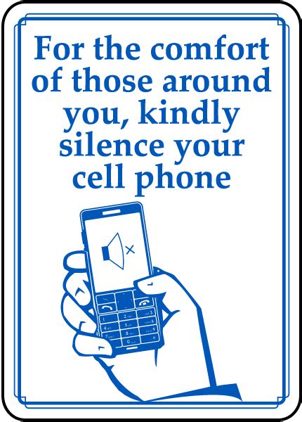 Kindly Silence Your Cell Phone Sign D5918 By