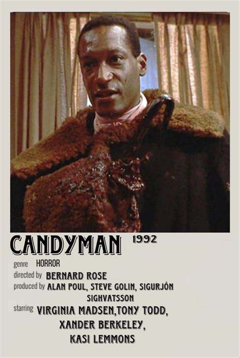 Candyman 1992 Polaroid Minimalist Movie Poster Horror Movies Spooky