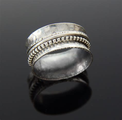 Custom Sterling Silver Spinner Ring By Glasskatz On Etsy 6800 Chains