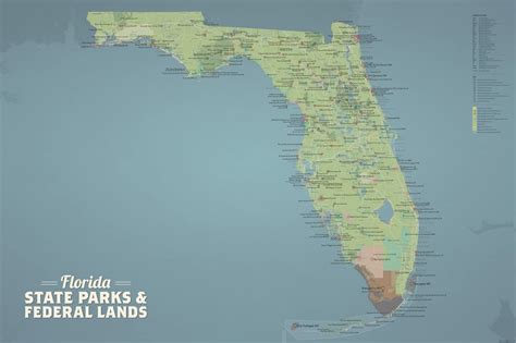 Best Maps Ever Florida State Parks And Federal Lands 24x36