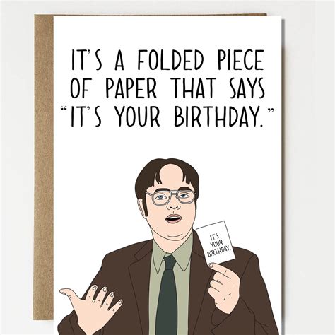 Funny Dwight Schrute The Office Inspired Birthday Card Etsy Meme