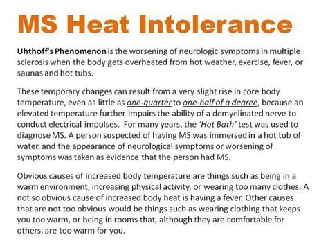 Ms Heat Intolerance Multiple Sclerosis Living With Ms Pinterest
