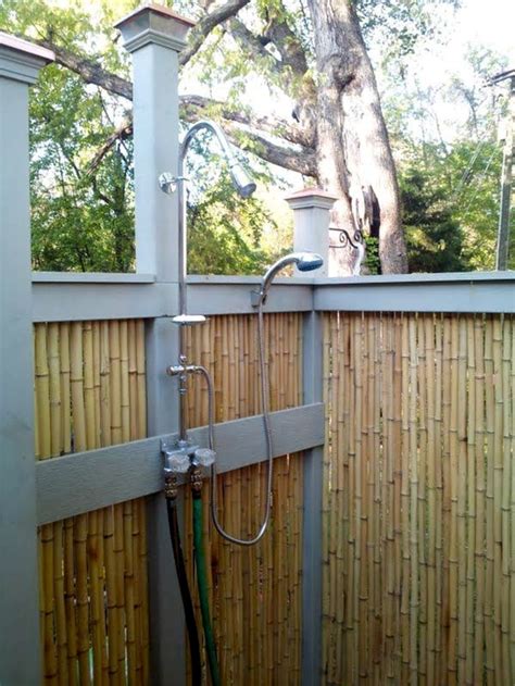 Outdoor Shower Ideas Diy Projects Cali Bamboo Fencing