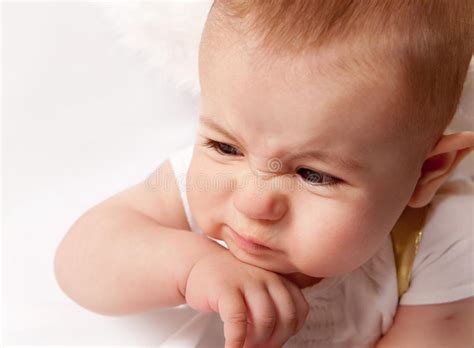 Little Baby Make Funny Faces Stock Photo Image Of Daughter Person