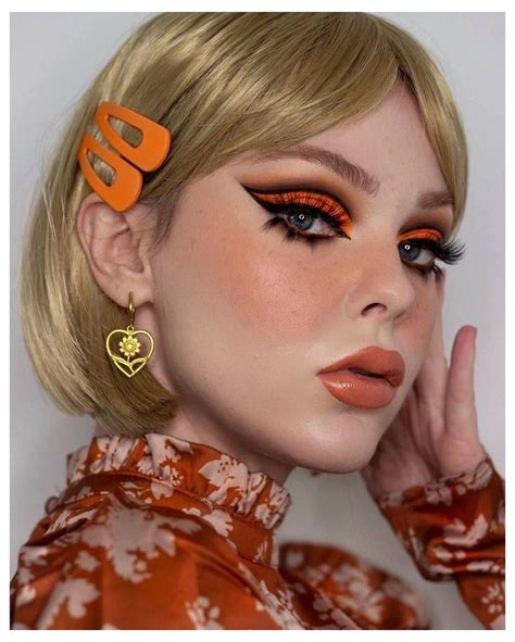 70s Makeup Orange 70smakeuporange Ретро макияж Макияж глаз