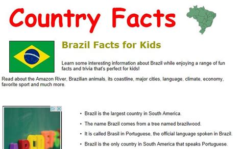Fun Brazil Facts Content Classconnect