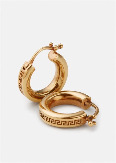 Versace Greca Small Hoop Earrings For Women Official Website In 2021