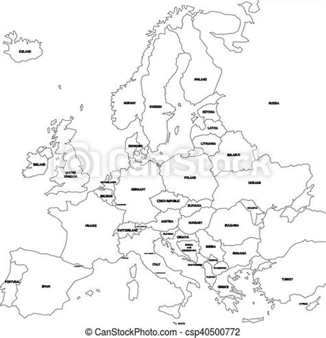 Europakarte in schwarz weiß neue produkte im shop. Európa Térkép Fekete Fehér | Térkép 2020