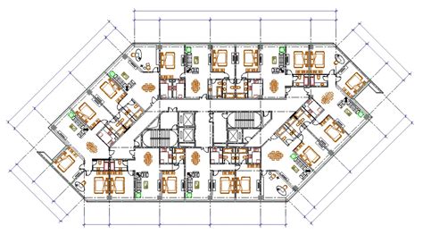 Furnished House Layout Plan Dwg File Cadbull