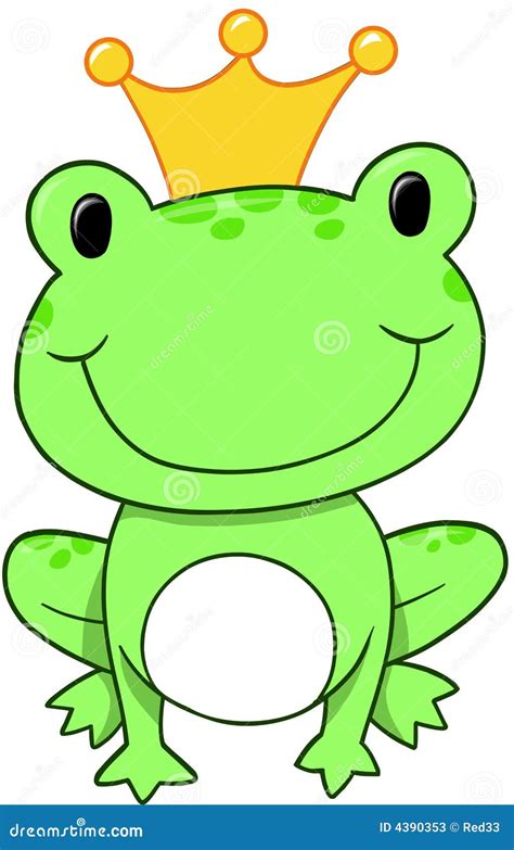 Frog Prince Vector Stock Vector Illustration Of Frog 4390353
