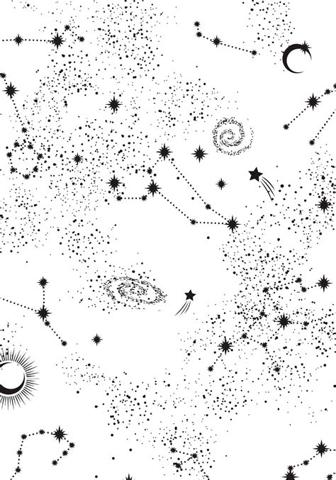 Night Sky With Constellations Royalty Free Vector Ima