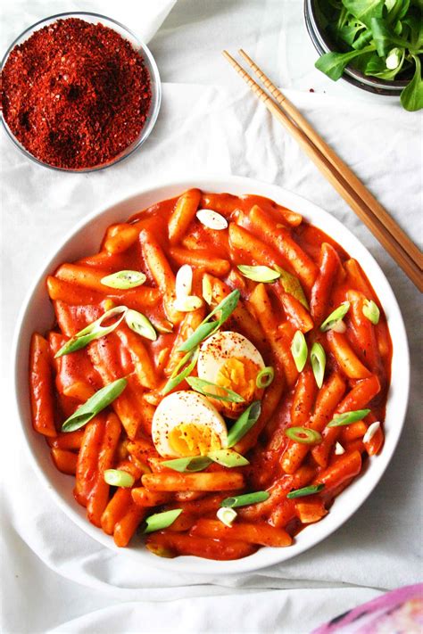 Tteokbokki Korean Rice Cakes In Spicy Sauce Korean Cuisine Korean