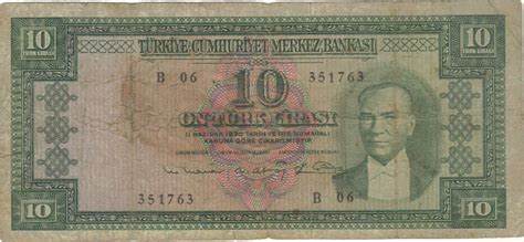 Turk Lirasi Turkey Currency Banknote Note Money Bank Bill Cash