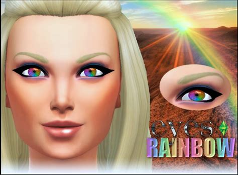 My Sims 4 Blog Rainbow Eyes By Pinkzombiecupcake