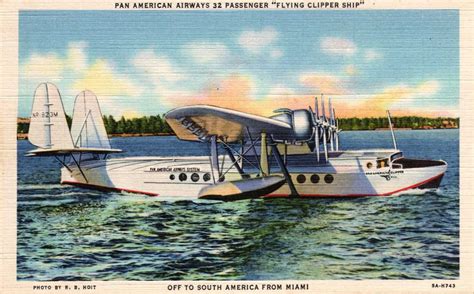 Pan Am Flying Clipper Leaving From Miami Amphibious Aircraft Jet