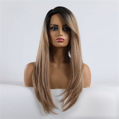 Daily Costume Cosplay Black Brown Blonde Long Straight Hair Wigs Brazilian Women Afro Wigs With