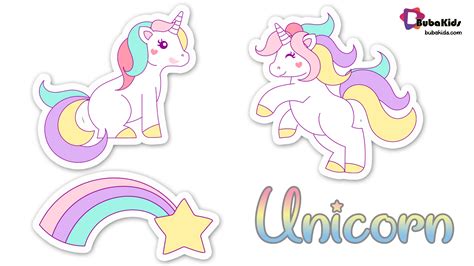 Cute Unicorn Sticker Template Free And Printable
