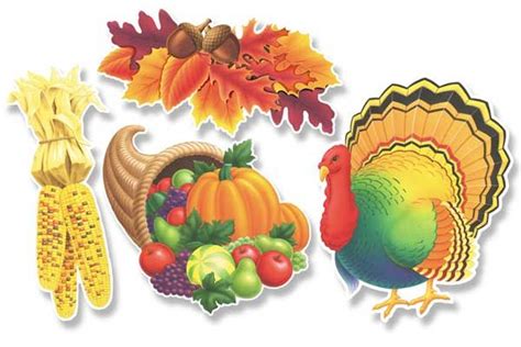 Happy Thanksgiving Cutout Pack Of 4 Assorted Designs