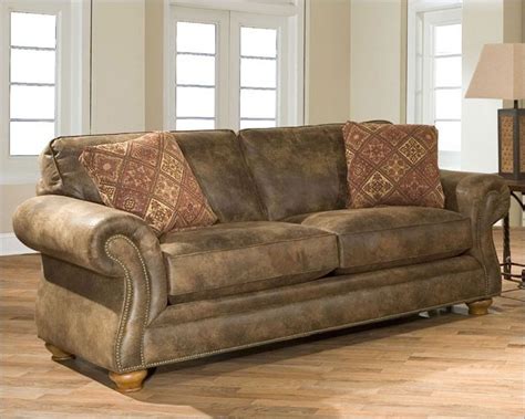 Broyhill Laramie Queen Sleeper Sofa And Loveseat In Olive 5081 7q