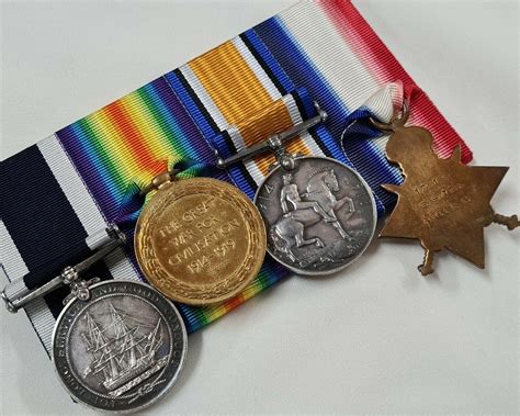 Ww1 Royal Navy Long Service Medals Torpedo Officer 175125 Smith Hms