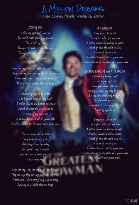 G7 ci ll cross the stream, i have a dream. The Greatest Showman Lyrics (A Million Dreams) ~edits~ @RM ...