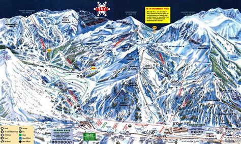 Alta Ut Trailmap Ski Area Ski Trip