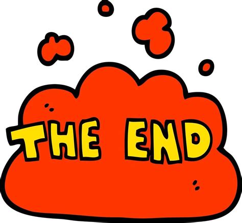 Cartoon Doodle The End Font 9869327 Vector Art At Vecteezy