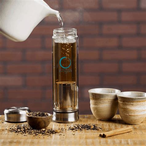 Tea Infuser Travel Mug For Loose Leaf Tea Liquid Image