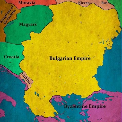 Bulgarian Empire At Its Territorial Peak Geography Map Historical