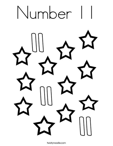 Coloring Worksheets For Numbers 11