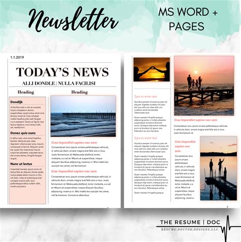Free Newsletter Templates For Pages Retyhappy