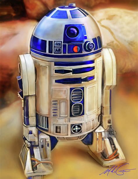 R2 D2 Painting By Mark Grant Fine Art America