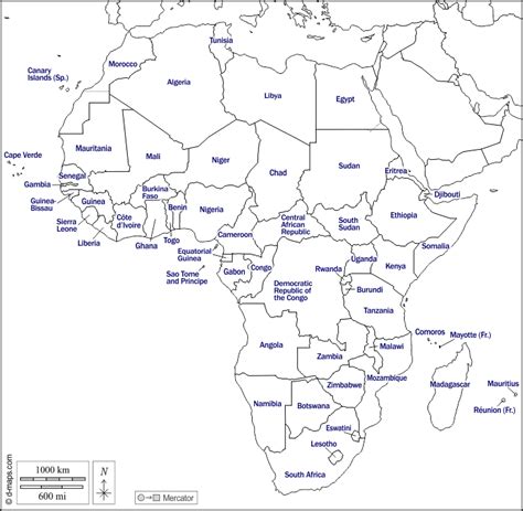 Mapa Del Continente Africano Con Nombres Para Imprimir En Pdf Images