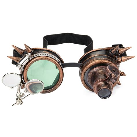 Cfgoggle Cfgoggle Vintage Steampunk Goggles Rave Glasses With Double Ocular Loupe Vintage