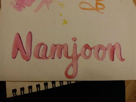 Namjoon Name Calligraphy Armys Amino