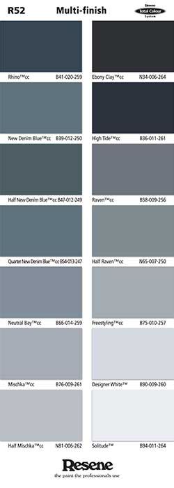 Resene Paints Ltd Resene Multi Finish R Series Colour Palettes