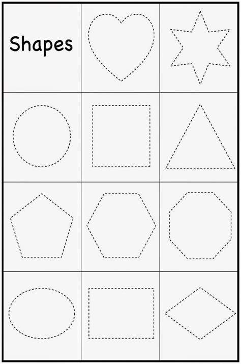 Printable Toddler Worksheets | Shapes worksheets, Preschool math