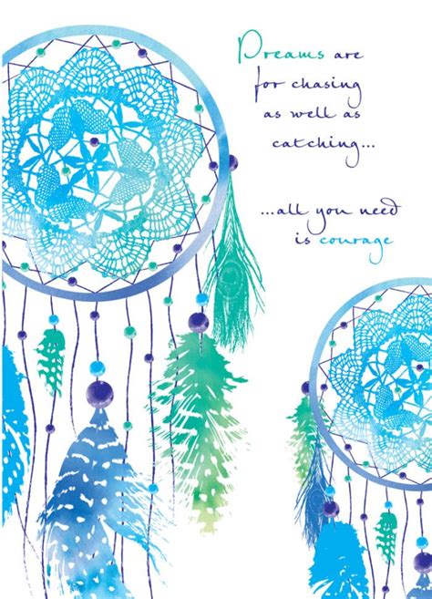 Inspirational Motivational Quote Saying Dream Catchers In Blue Debbie