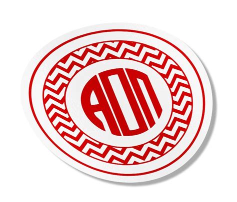 Alpha Omicron Pi Sorority Monogram Bumper Sticker Greek Gear