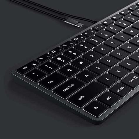 Satechi Slim Wi Compact Wired Backlit Keyboard With Usb C Cable For
