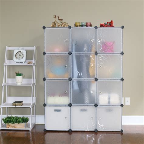 Unicoo Multi Use Diy 12 Cube Organizer Bookcase Storage Cabinet Wardrobe Closet Deeper