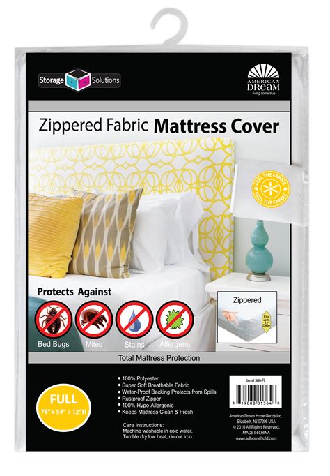 A plastic cover can help eliminate. Storage Solutions Non-Woven Hypoallergenic Mattress Cover ...