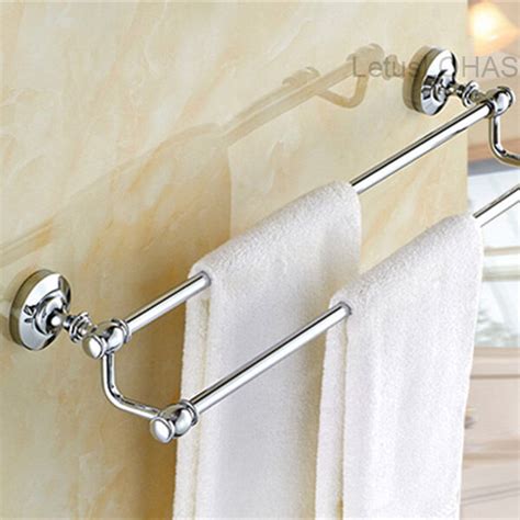 Towel holder wall mounted metal chrome bath bathroom storage toilet rack rail. Chrome Polished Brass Bath Towel Holder Wall Mounted ...