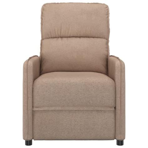 ZERODIS Fauteuil Inclinable Taupe Tissu Microfibre HB042 Cdiscount Maison