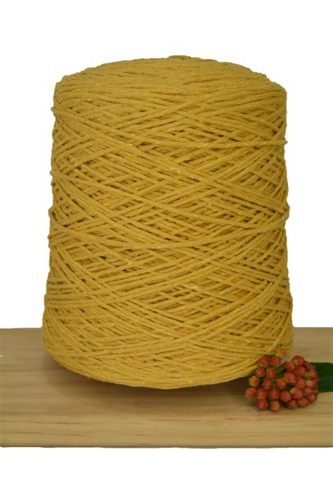 Coloured 1ply Cotton Warping String 1mm Mustard Knot Knitting