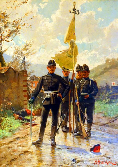 Brunswick Soldiers In The Franco Prussian War By Hermann Huisken