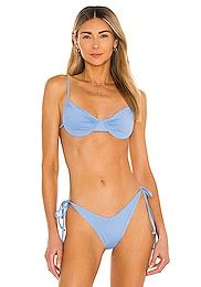 Frankies Bikinis Tia Shine Bikini Top In Everglade REVOLVE